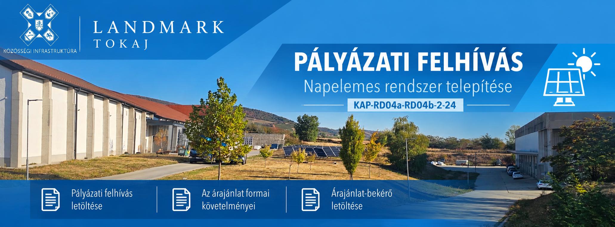 Pályázati felhívás – Napelemes rendszer telepítése